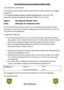 Vereinsmeisterschaften 2022